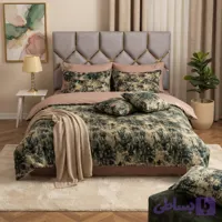 روتختی دونفره مخمل پتینه ۸تکه کرم سبز اورجینال رادمهر