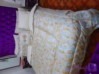 روتختی دونفره مخمل ژاکارد ۸تکه کرم قهوه ای ایده آل