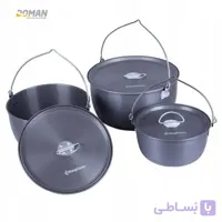 ظروف پخت و پز کمپینگ و طبیعت گردی کینگ کمپ مدل هفت تکه کد KP3913