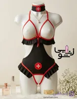 کاستوم پرستاری فاق باز مشکی