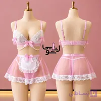 کاستوم خدمتکاری مرواریدی کد 7004 صورتی