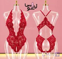 بادی فاق باز قلبی رنگ قرمز