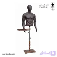 مانکن نیم تنه دست دار فایبرگلاس مردانه با نگهدارنده شلوار و کفش کد 106