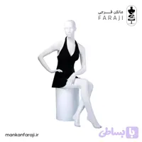 مانکن کامل زنانه سفید مدل نشسته کد 114