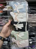 جوراب ساقبلند وارداتی لب توری پاپیون دار رنگ پاستلی|10جفت کد2721