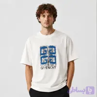 تیشرت نخی باکسی مردانه طرح TS145 Givenchy