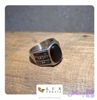 انگشتر استیل کلاسیک نقره ای