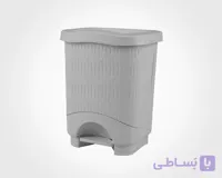 سطل پدالي 4 گوش بزرگ بامبو ليمون