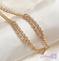 دستبند کارتیر استیل درجه یک با آبکاری طلا 18