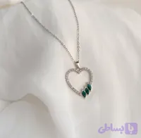 گردنبند قلب سنگ دار کد07