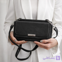 کیف پاسپورتی زنانه مشکی فندی کد 1001