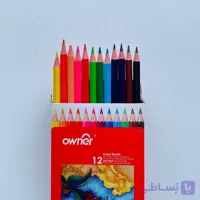 مداد رنگی اونر 12 رنگ مقوایی طرح موجودات فضایی