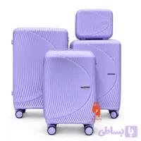 چمدان 4 تکه TISA PASSENGER نشکن با قفل TSA و زیپ ضدسرقت