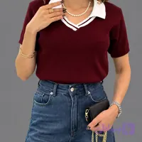 تیشرت بافت زنانه یقه پولو الیزا