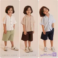 پیراهن شلوارک لینن اسلپدار اسپرت LUCKY LOOK