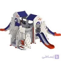 تاب و سرسره کودک مدل دو برج تک پلکان