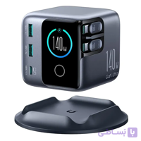 شارژر رومیزی GaN 140 وات جوی روم مدل JR-TRD01 PODIX با نمایشگر LCD