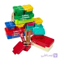 ظرف غذای لگویی سه تکه – رنگ : قرمز ( تخفیفی )