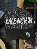 کلاه پشت توری فول چاپ بالنسیاگا balenciaga