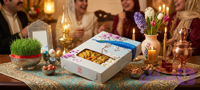 جعیه شیرینی ظرفیت یک ونیم کیلو پنجره دارپک50عددی