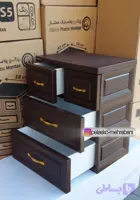 دراور ۳ طبقه ممتاز پلاستیک رنگ قهوه‌ای