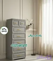 دراور پلاستیکی ممتاز ۶ طبقه ۷ کشو رنگ طوسی