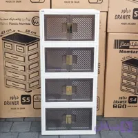 کابینت تاشو پلاستیکی ۴ طبقه_خرید از پلاسکو مهربانی