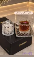 فنجان نعلبکی بلور وارداتی در 2 رنگ