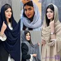 شال کتان رنگی