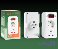 محافظ برق مارک ولتن ۲ خانه مدل MD611 دیجیتال ارت دار مخصوص کولرگازی و یخچال ساید