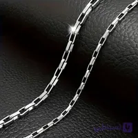 گردنبند آجری مردانه نقره ای