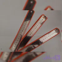 خط،کش سایز ۲۰ سانتی کاور دار مدل ،جنس فلزی رنگبندی نقره ای