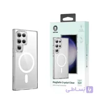 قاب مگسیف شفاف کریستالی سری اس 24 سامسونگ گرین Green MagSafe Crystal Case Samsung S24 Series - آیدو