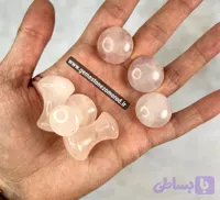 وخرید گواشا ماشروم (طرح قارچ)/ سنگ رزکوارتز/کد ۱۶سایز کوچک/ سنگ طبیعی و درجه یک