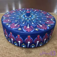 آجیل خوری چوبی سورمه ای | طرح ماندالا و دات ماندالا | ارسال رایگان