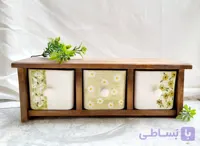استند ۳ کشو طرح بابونه