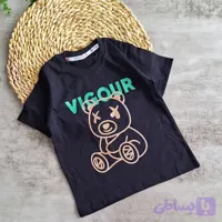 تیشرت مشکی اسپرت تدی جنس نخ پنبه