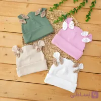 کلاه گوش دار کبریتی طرح گل دخترانه ShA