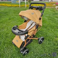 کالسکه تک مخمل Marco کرم تیره خرس با اسکلت بنیتا دلیجان