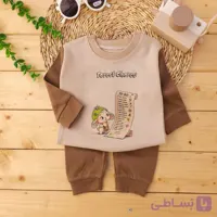 بلوز شلوار پنبه دورس طرح خرگوش و برنامه کرم شکلاتی آراس