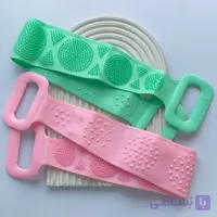 لیف دوطرفه سیلیکونی بلند دسته‌ دار | Double-Sided Long-Handled Silicone Body Scrubber
