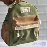 کیف کوله‌پشتی مینی برزنتی سبز کرم