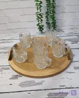 سینی تمام چوبی دسته دار گرد