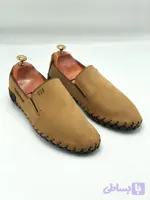 کالج چرم طبیعی عسلی زیره لاستیک کفی طبی چرم دور دوخت
