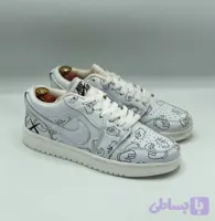 کتونی مردانه نایک جردن وان کاز سفید طرح دار