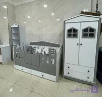 سرویس خواب کودک و نوجوان مدل کلبه 2