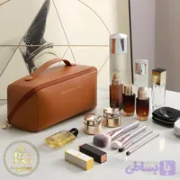 کیف لوازم آرایشی چرم تک زیپ