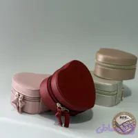جعبه جواهری چرمی طرح قلب