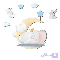 شلف دیواری اتاق کودک باروچین مدل فیل و ابر کد sh-21