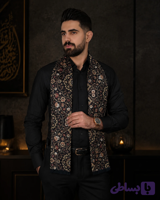 شال گردن سنتی مشکی ابریشمی چهارفصل